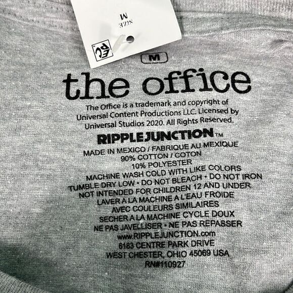 The Office Gray Dwight False Shirt Ripple Junction NWT - Picture 4 of 4